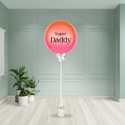 Father’s Day helium inflated foil balloon styled for a celebration