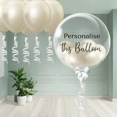 Personalised Bubble and Ceiling Balloon Package UK Delivery